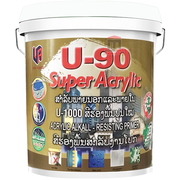 ສີຮອງພື້ນປູນໃໝ່ Super Acrylic U-90